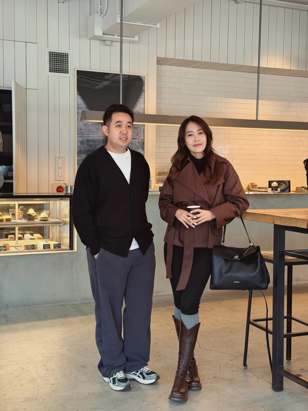 Customer photo review of Dianna Belted Short Trench Coat