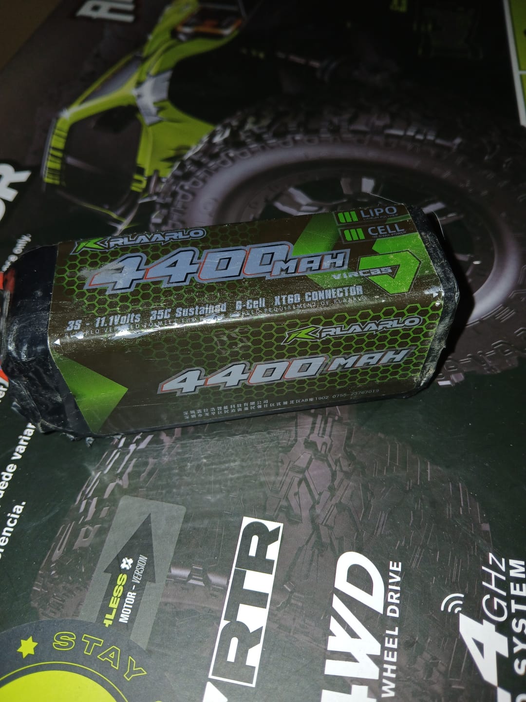 Customer photo review of 11.1V 4400mah 3S Lipo Battery XT60 Plug