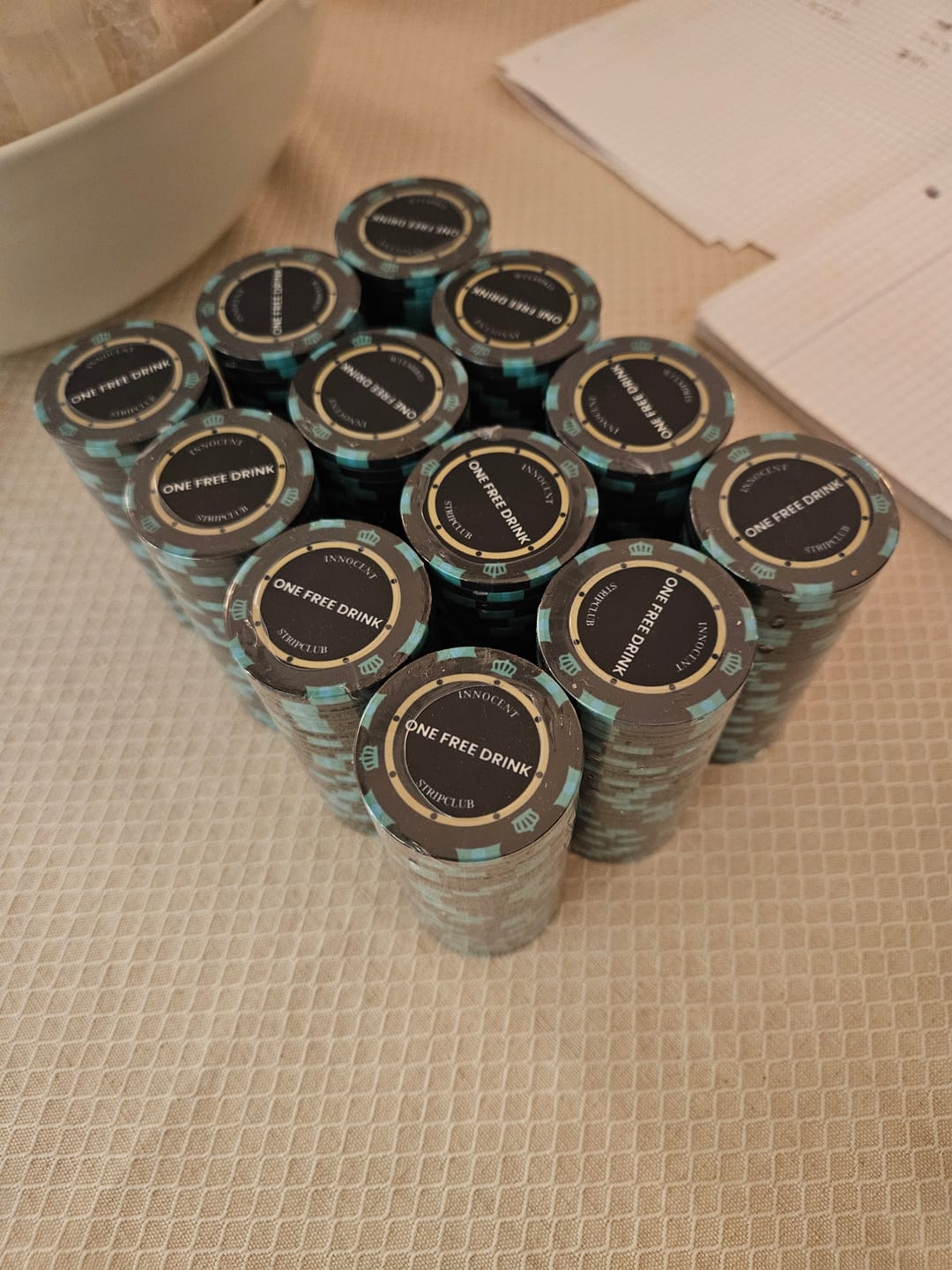 Customer photo review of Custom Ceramic Poker Chips