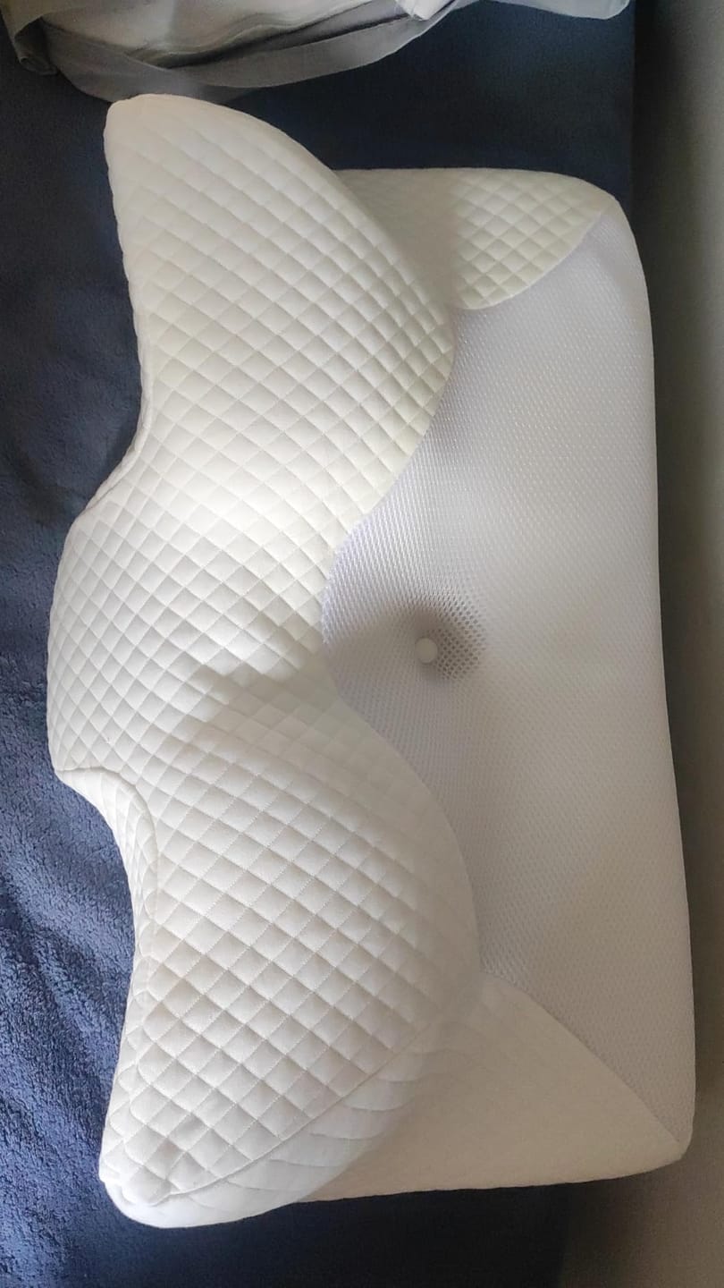 Customer photo review of Almohada Cervical Anti Ronquidos + Funda Almohada Gratis Regalo