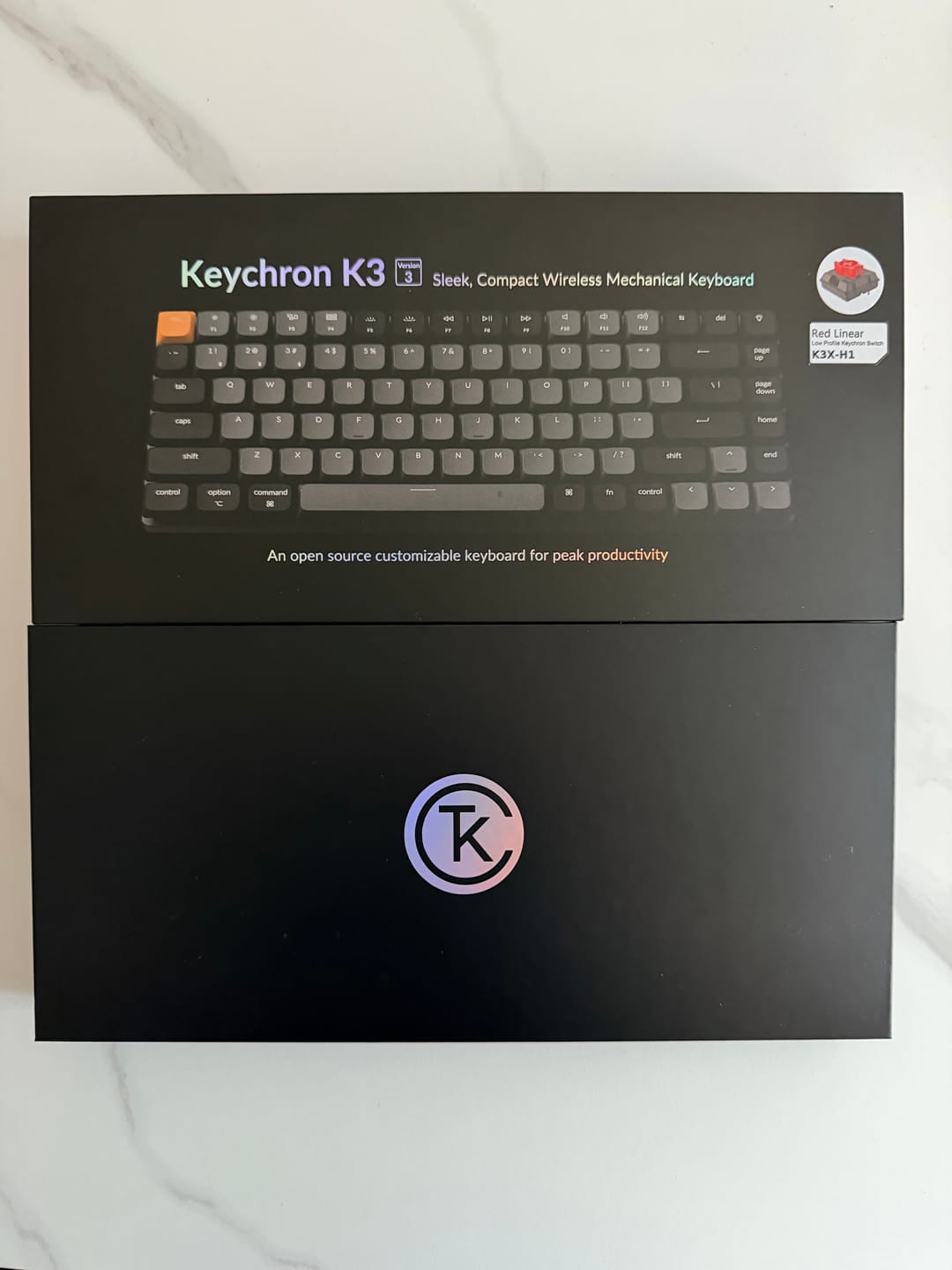 Customer photo review of Keychron K3 QMK 矮軸 無線機械鍵盤 第三代(英文版本-送注音轉印貼紙)