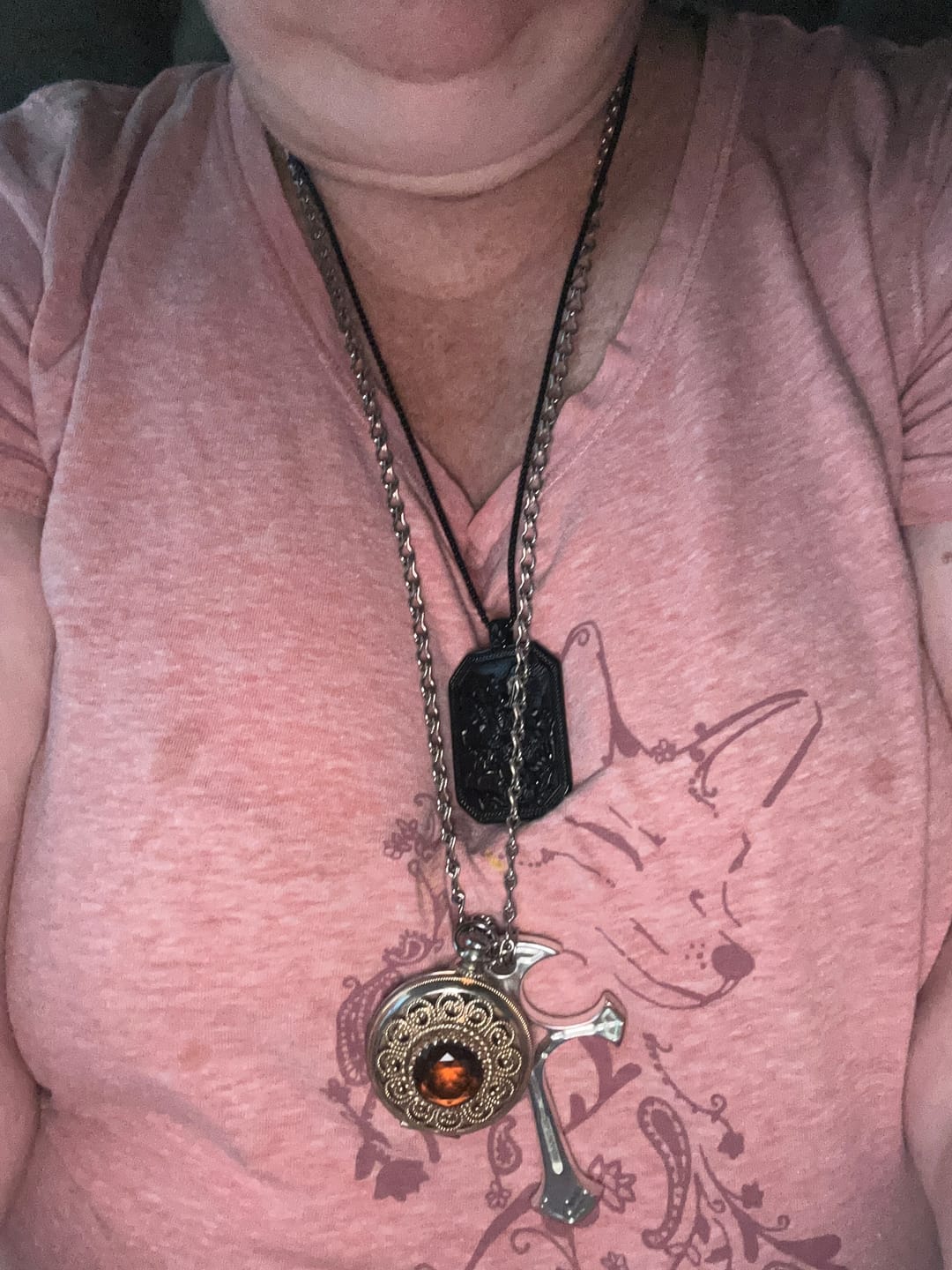 Customer photo review of FREE Today: Classic Style St. Michael the Archangel Protection Stainless Steel Pendant Necklace