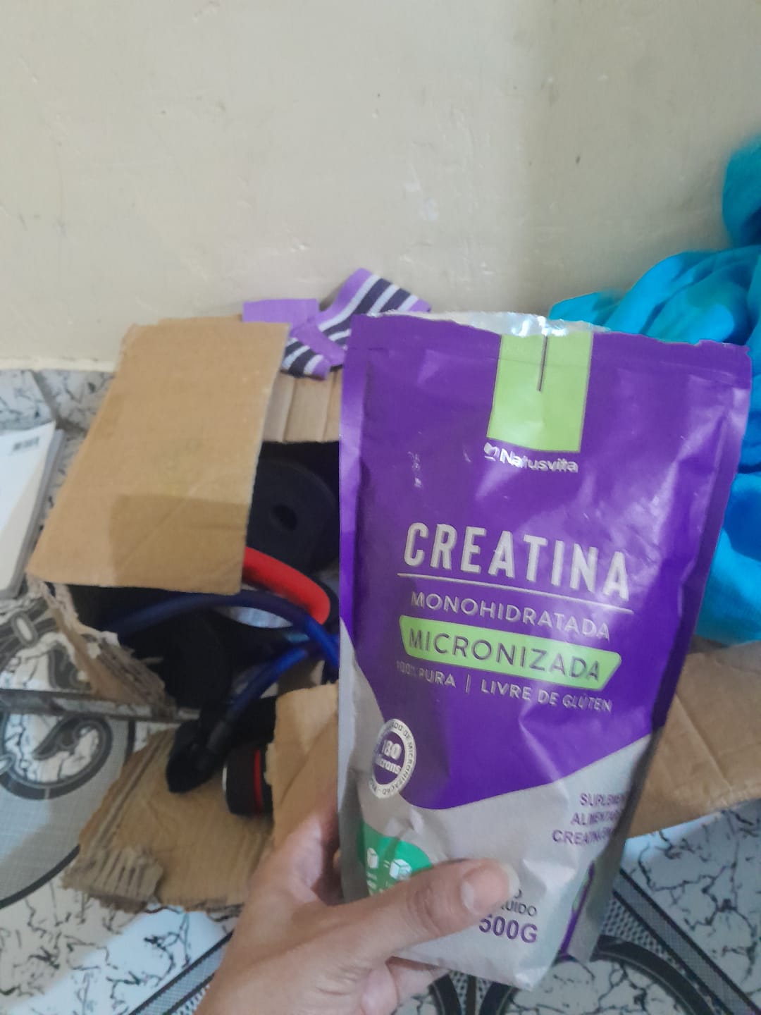 Customer photo review of Creatina 100% Pura (500g). Monohidratada e Micronizada 180 mícrons. Livre de Metais Pesados