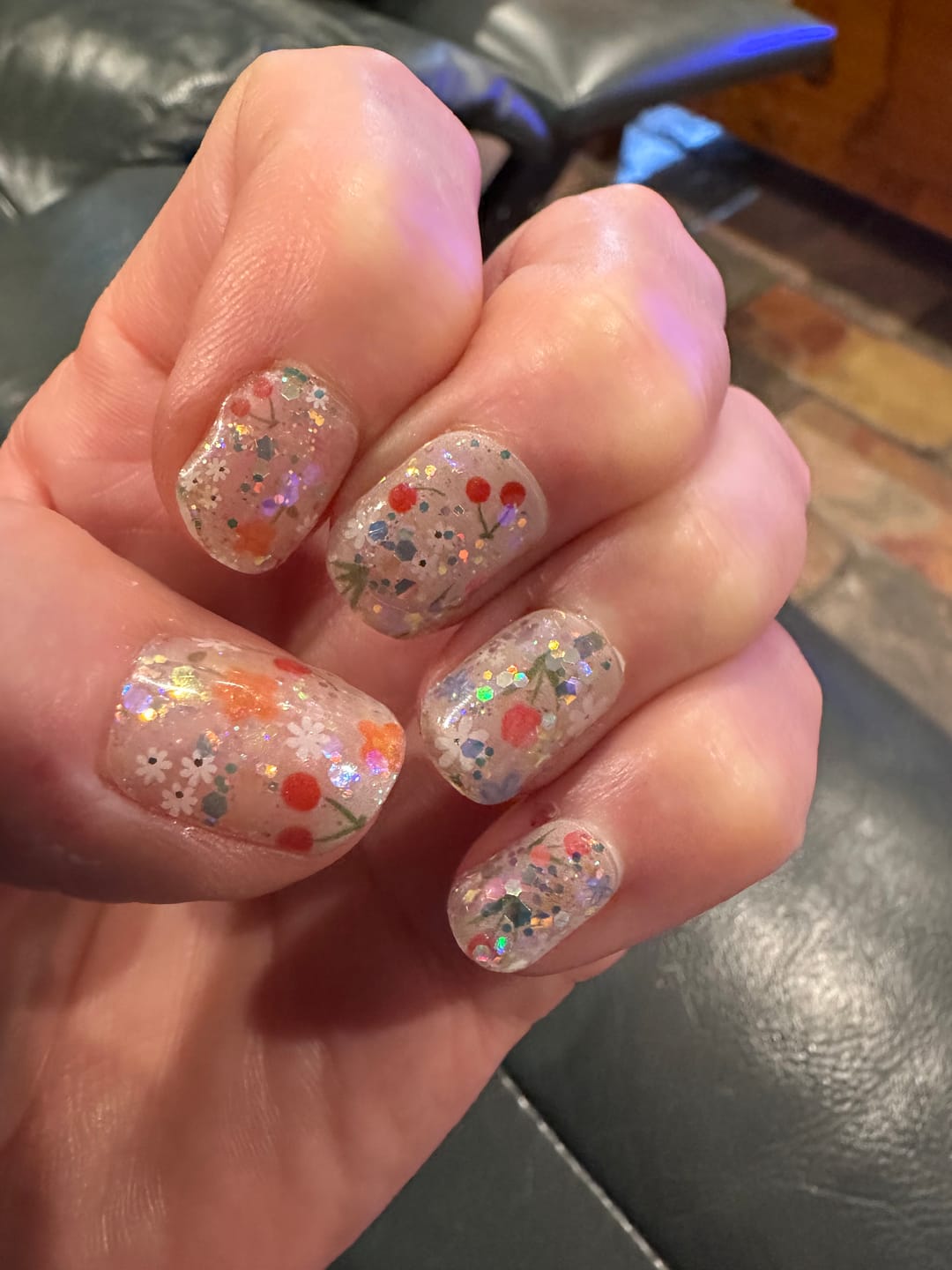 Customer photo review of Cherry Garden Semi Cured Gel Nail Sticker Kit