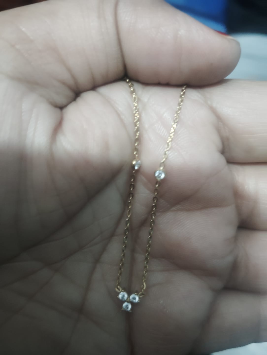 Customer photo review of Trio of Twinkle Necklace