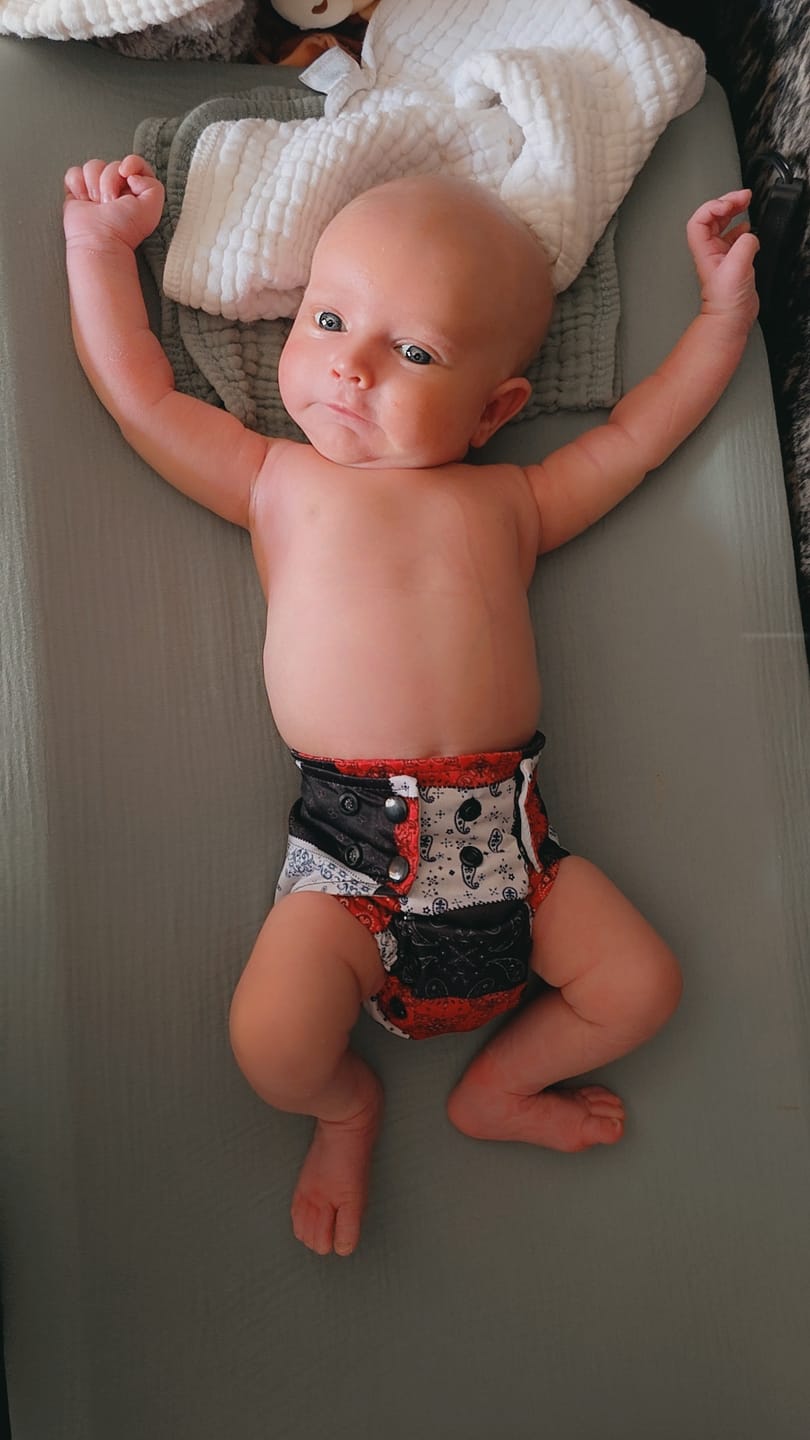 Customer photo review of Tiny Tushies Newborn AIO Cloth Diaper