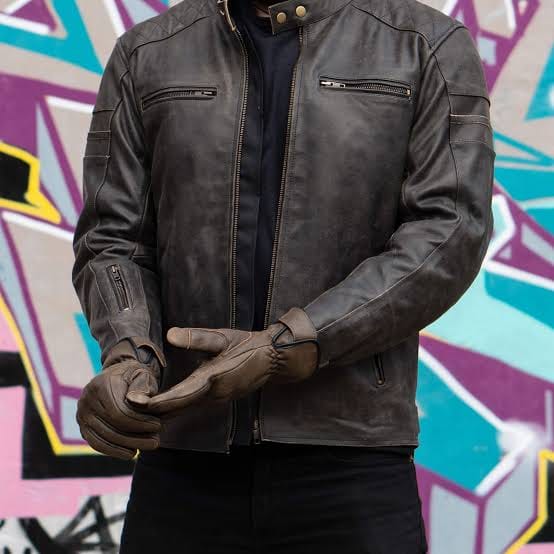 Customer photo review of GEN 2 'ol Bobber' | Diamond Quilted Premium Motorbike Jacket | Distressed Charcoal Brown