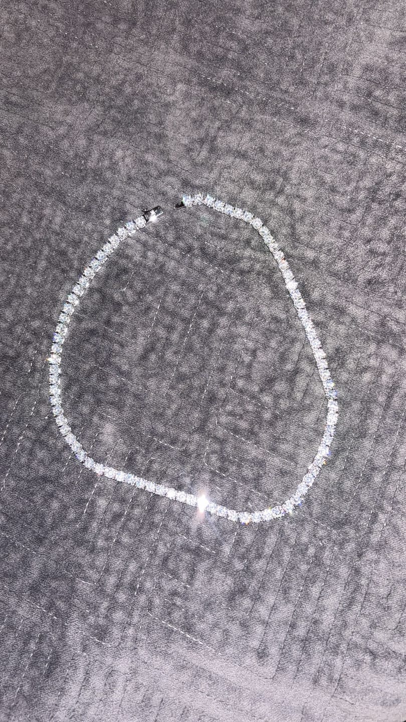 Customer photo review of 4.5mm Tennis Chain - White Gold