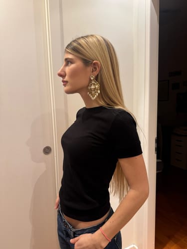 Customer photo review of Orecchini Aquilone perle