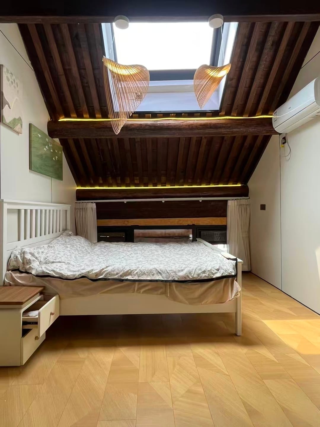 Customer photo review of Home Decor Wood Art LED Chandelier, Dimmable
