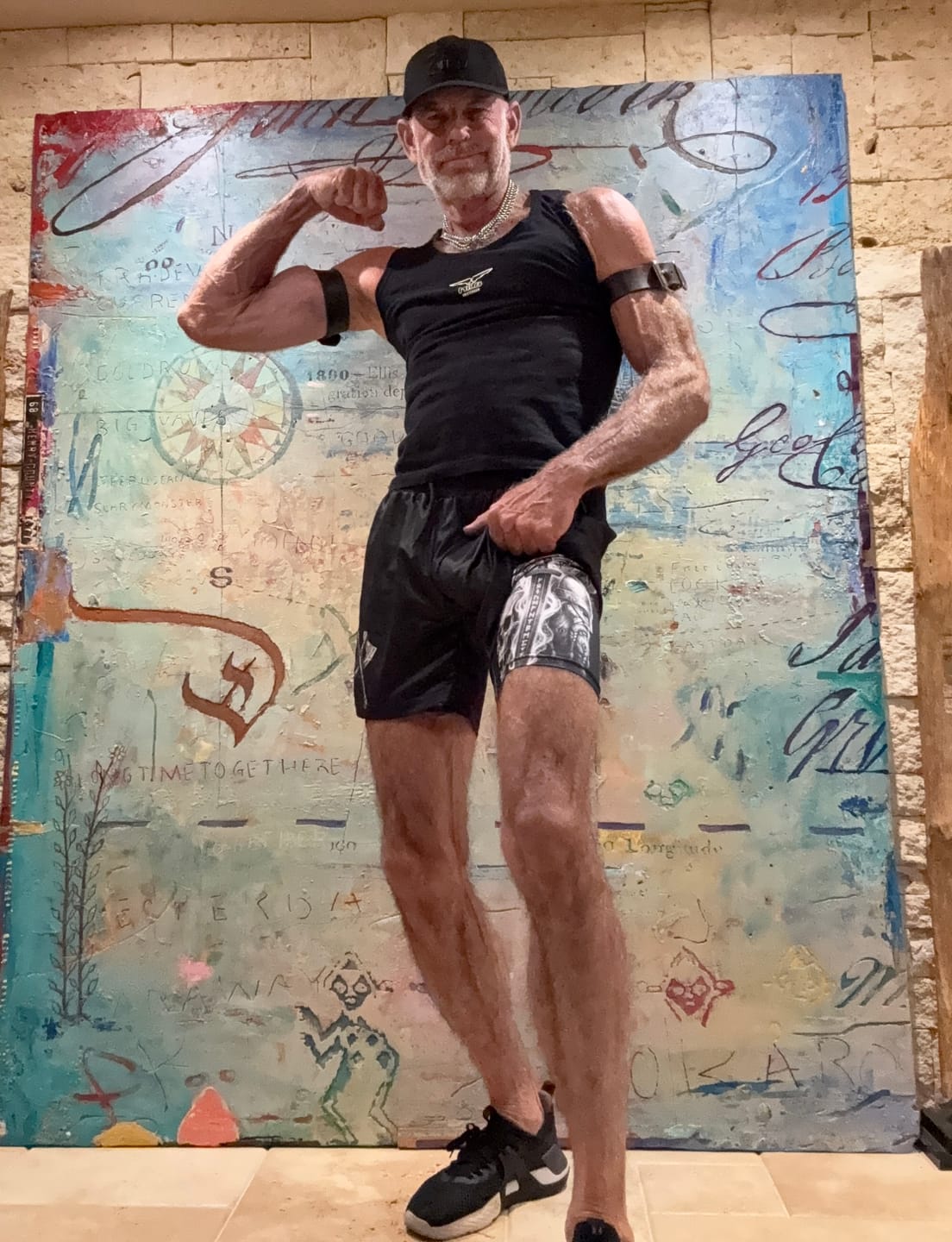 Customer photo review of Aztec Warrior 2 in 1 Printed Gym Shorts 11492