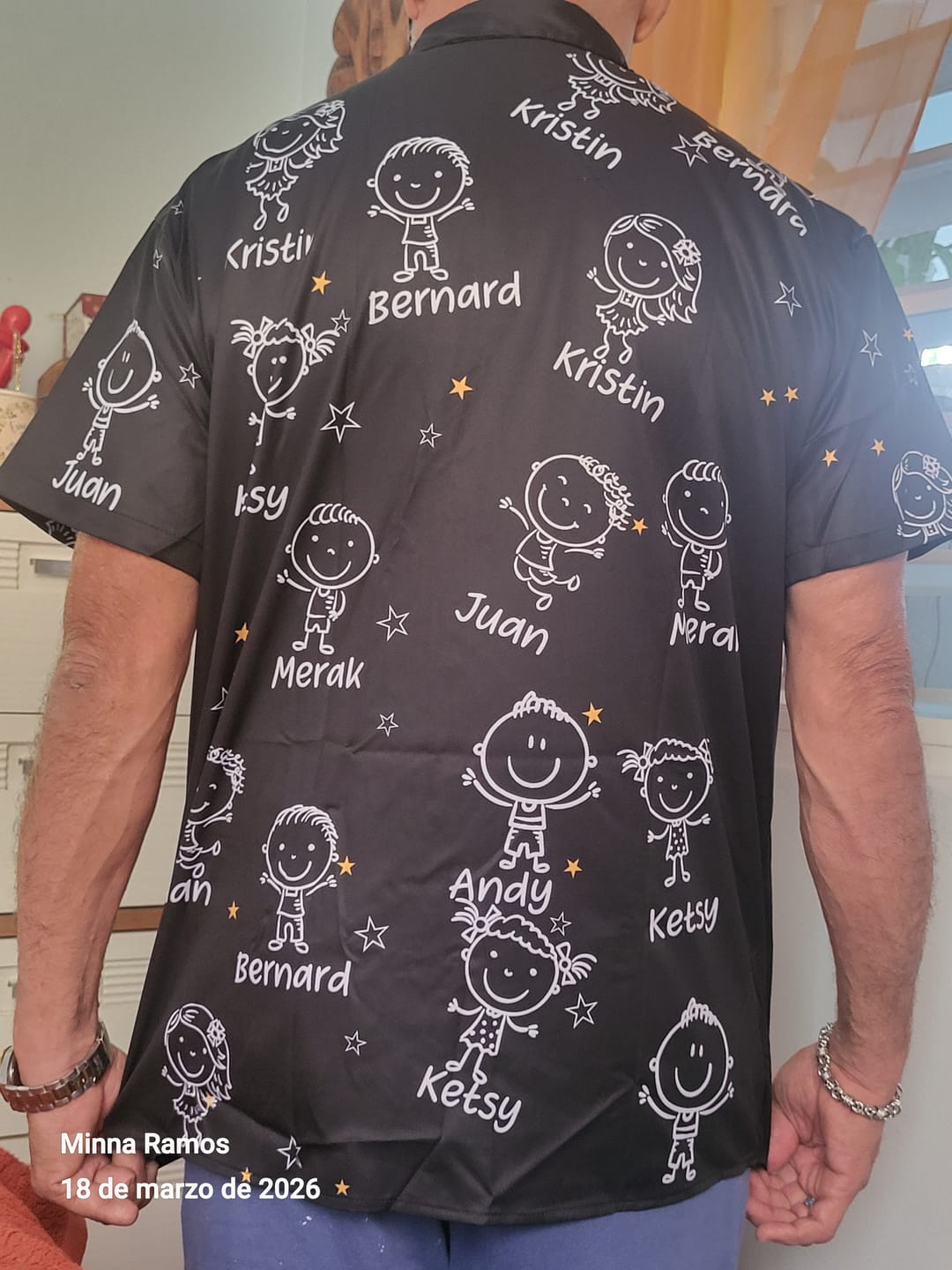 Customer photo review of Personalized Hawaiian Shirt- This Grandpa Belongs To Doodle