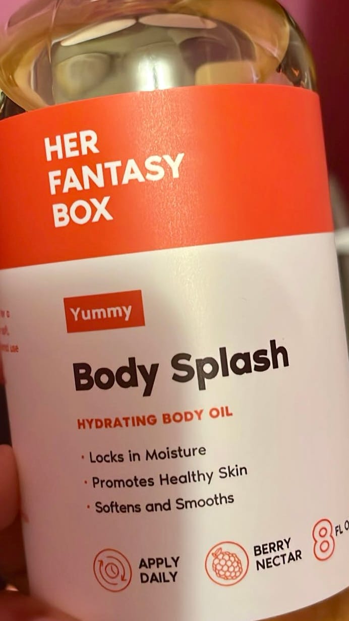 Customer photo review of Body Splash - Skin Smoothing Body Oil  (Yummy)