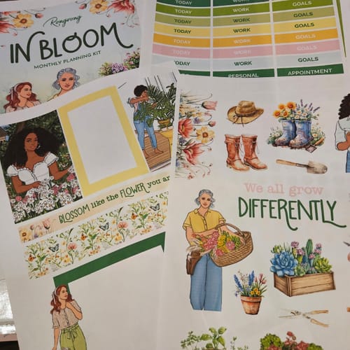 Customer photo review of In Bloom Monthly Planning Kit [DOWNLOAD]