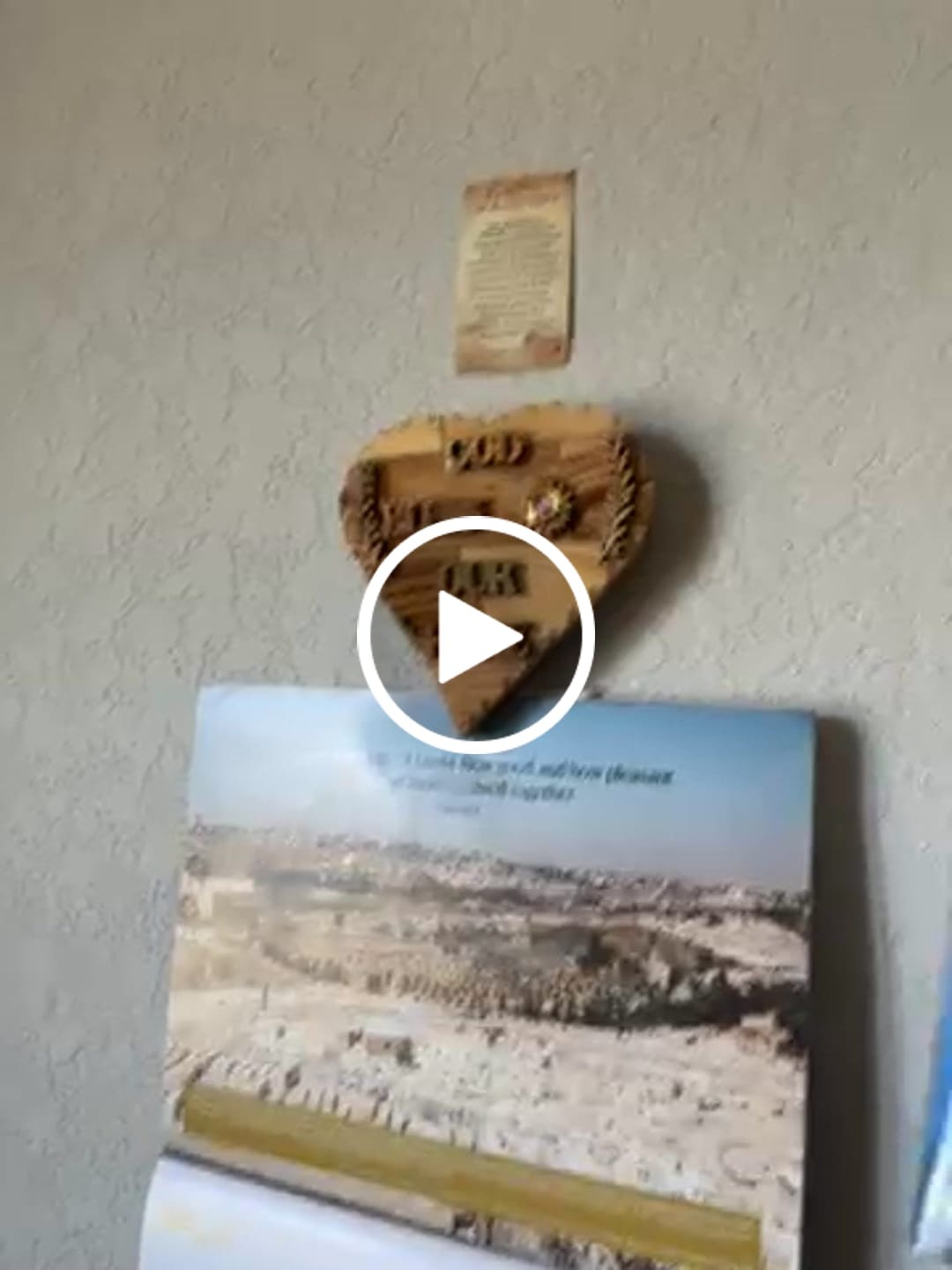 Customer video review of Holy Land God Bless Our Home Heart Wall Plaque with Frankincense