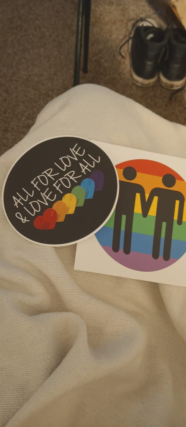 Customer photo review of Pride Sticker Pack