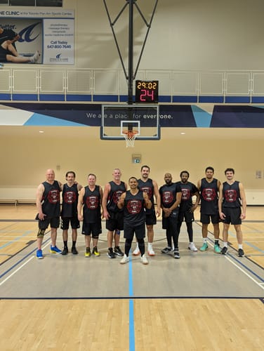 Customer photo review of Custom Black Red  Double Side Tops Athletic Basketball Jersey