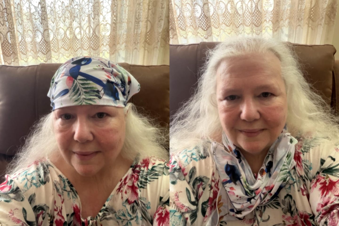 Customer photo review of Cooling Towel - Blue Wren White