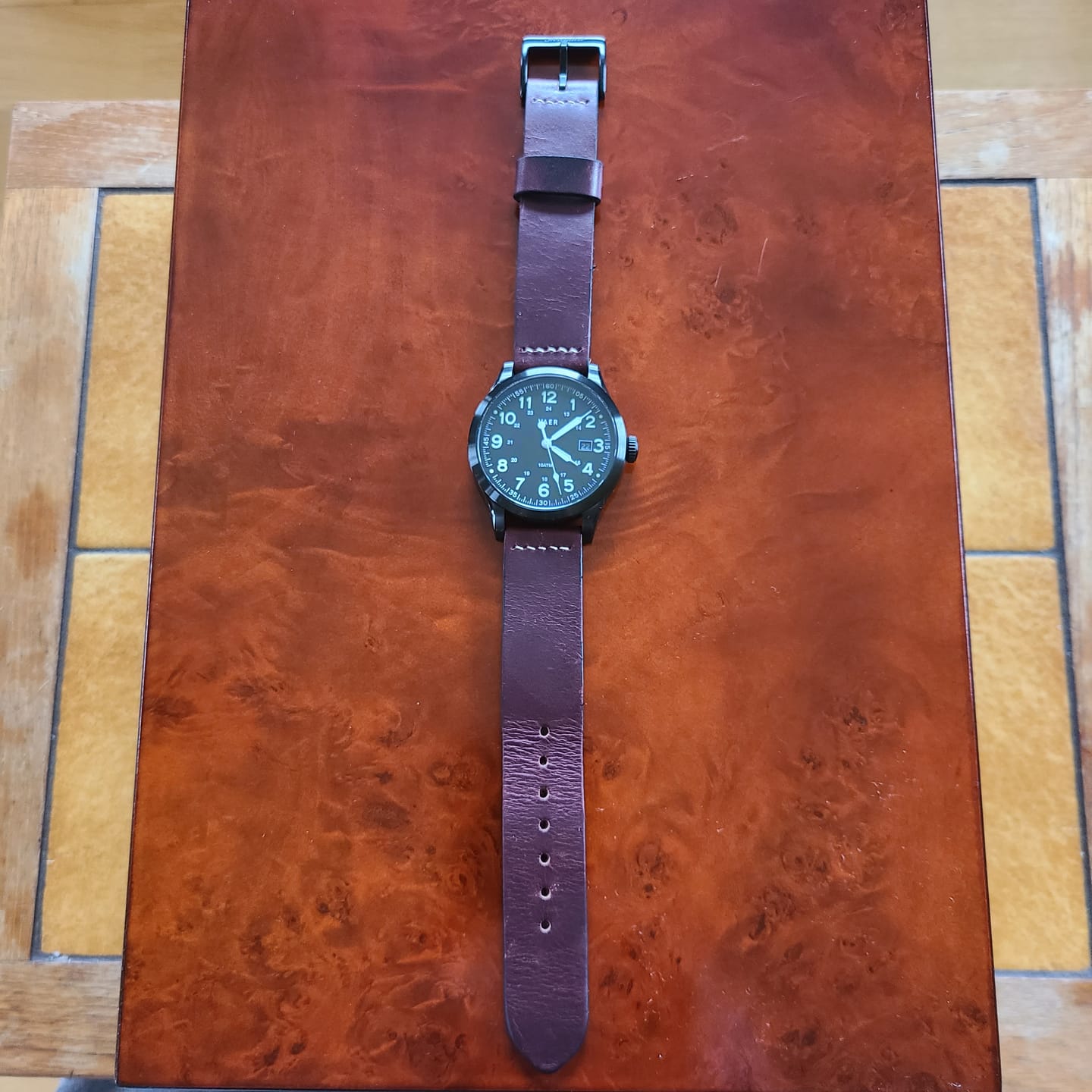 Customer photo review of Build Your Own Potomac Leather Watch Strap