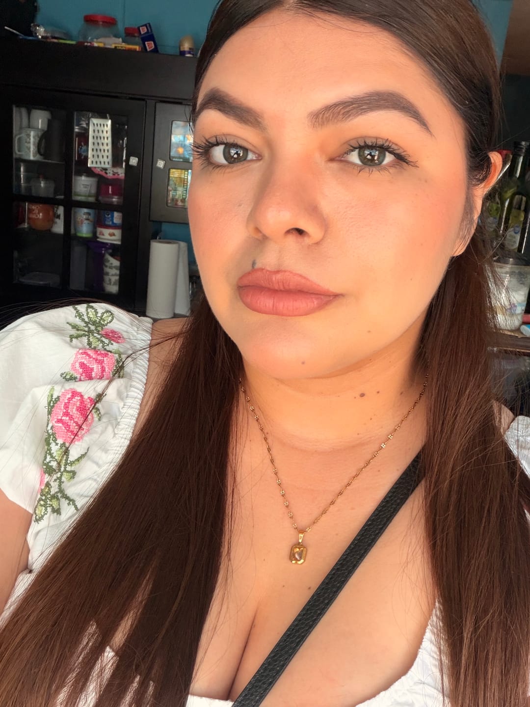 Customer photo review of Flora Green Prescription Colored Contact Lenses