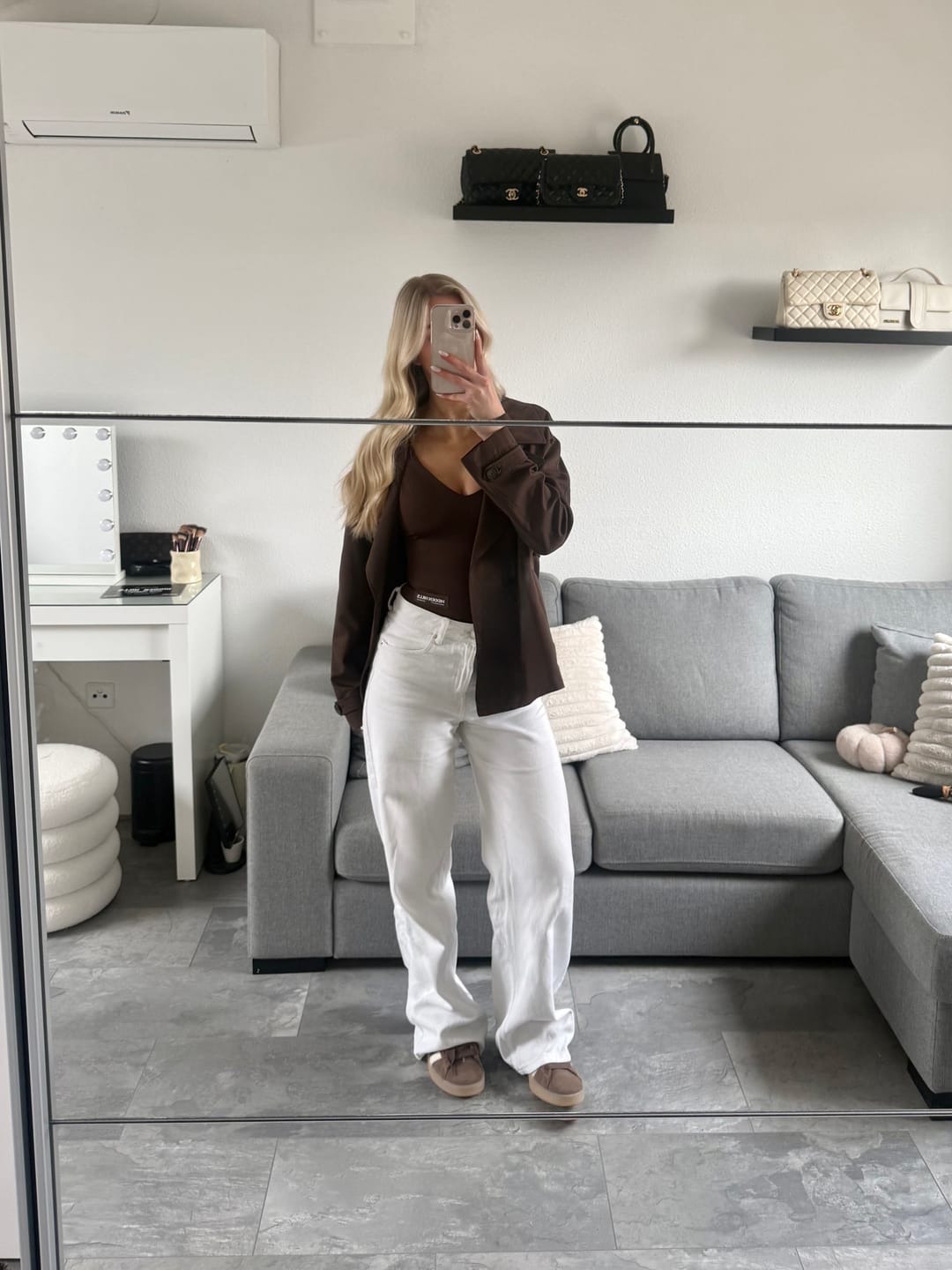 Customer photo review of LABEL BODYSUIT DARK BROWN
