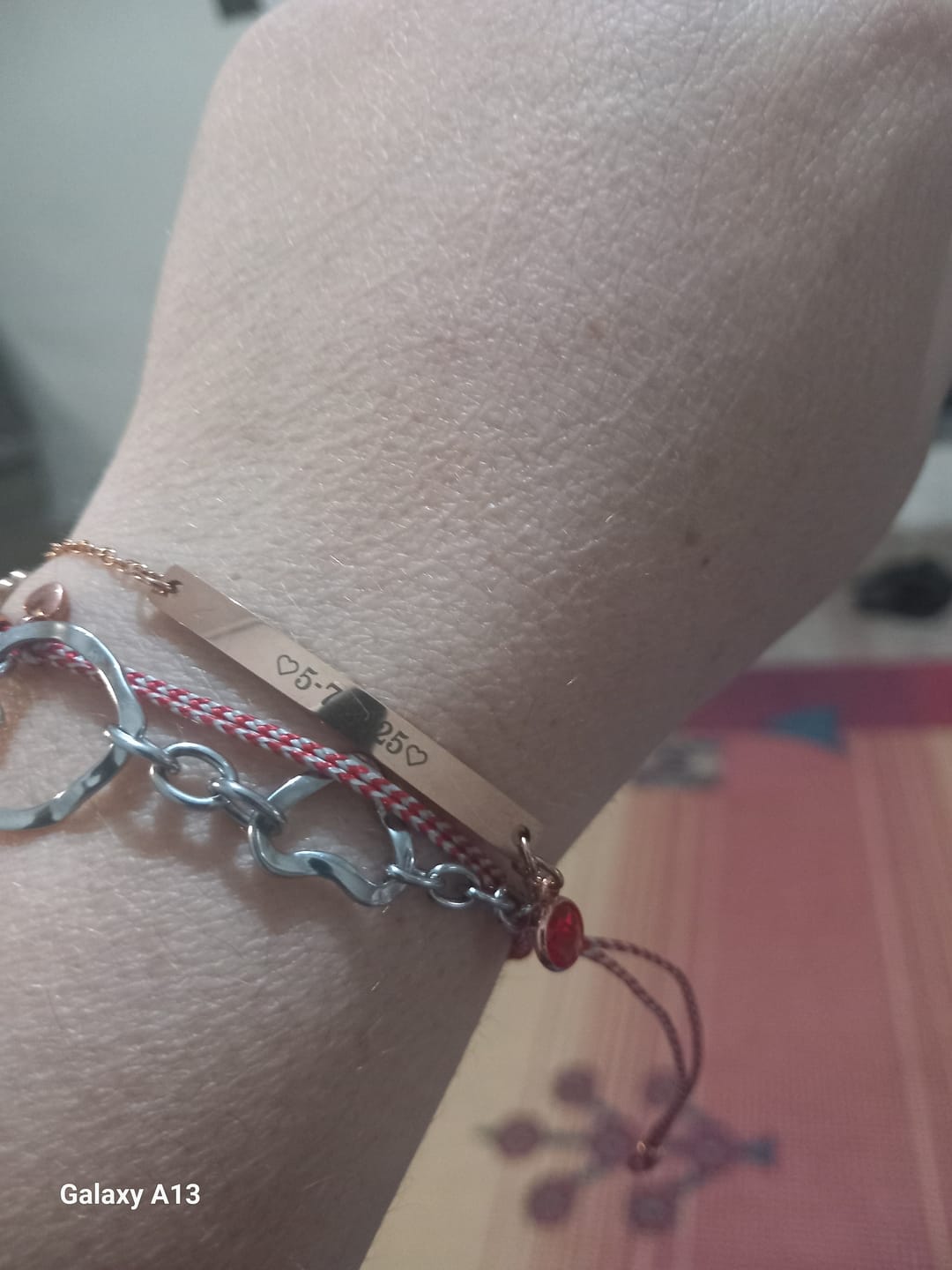 Customer photo review of Bracelet: Name Birthstone