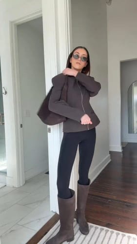 Customer photo review of Hazeline Zip-Up Cinched Waist Jacket