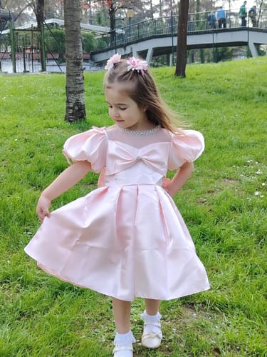Customer photo review of Cute Baby Girl Beauty Pageant Dress Toddler First Communion Princess Dress