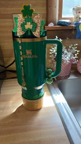 Customer photo review of Gold Tumbler Bracelet Stack