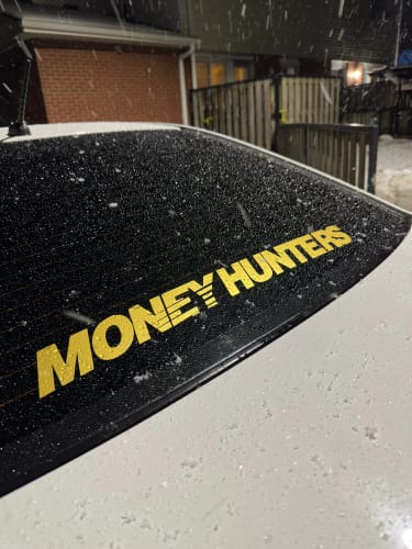 Customer photo review of Money Hunter Car Decal