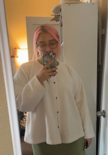 Customer photo review of Milk Chocolate 牛奶巧克力 Modernized Ming Plus Size Yuanling Ao Jacket & Midi Mamian Skirt Set