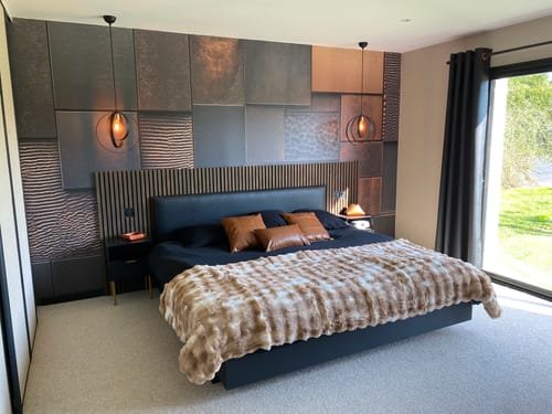 Customer photo review of Panneau acoustique en bois | Chêne Fumé | De première qualité