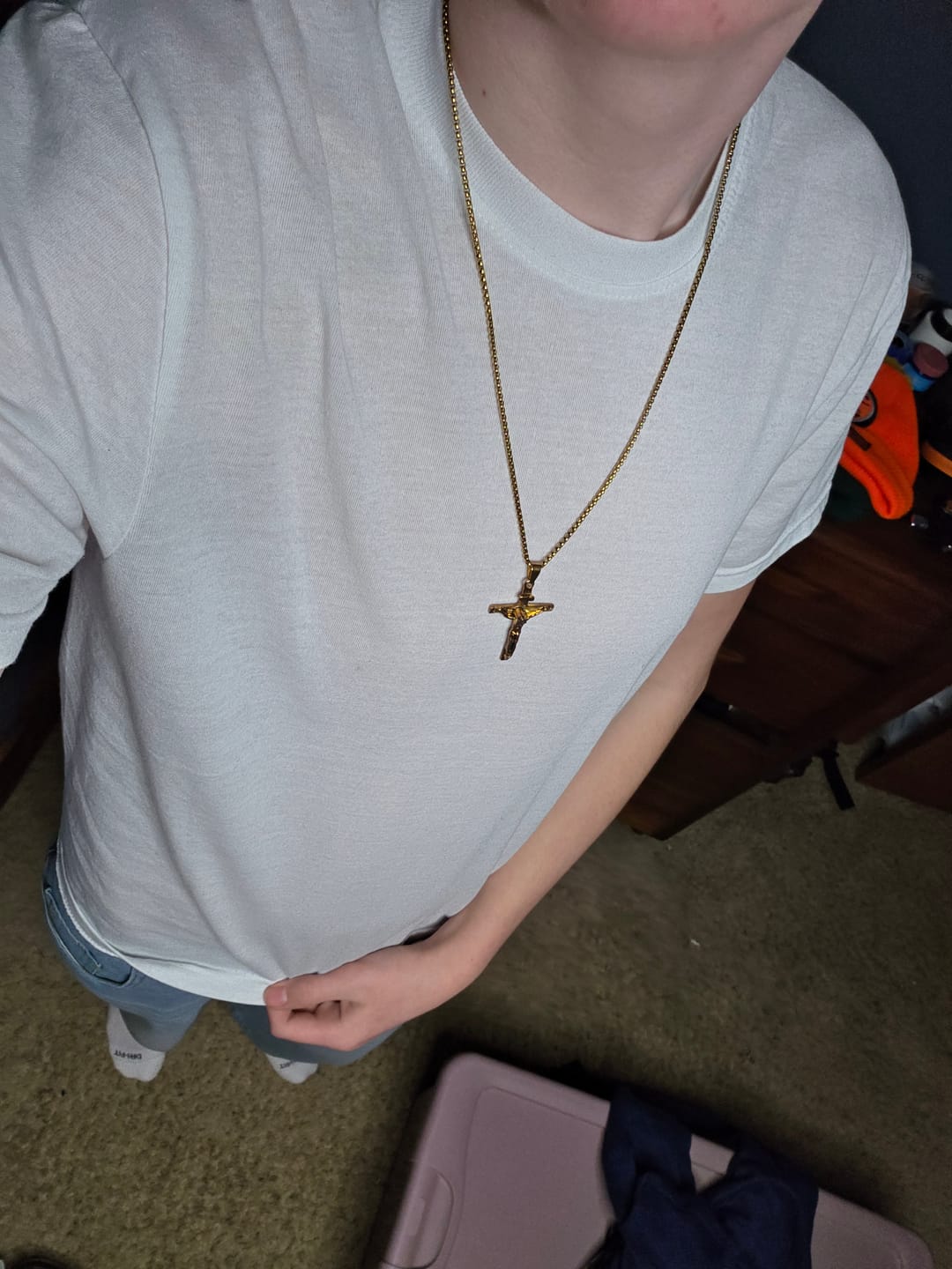 Customer photo review of FREE Today: Christ Jewelry Crucifix Pendant Charm Necklace