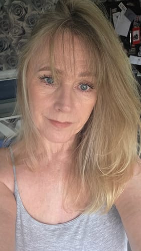 Customer selfie showcasing her long, defined lashes after applying My Amazing Lashes Mascara.