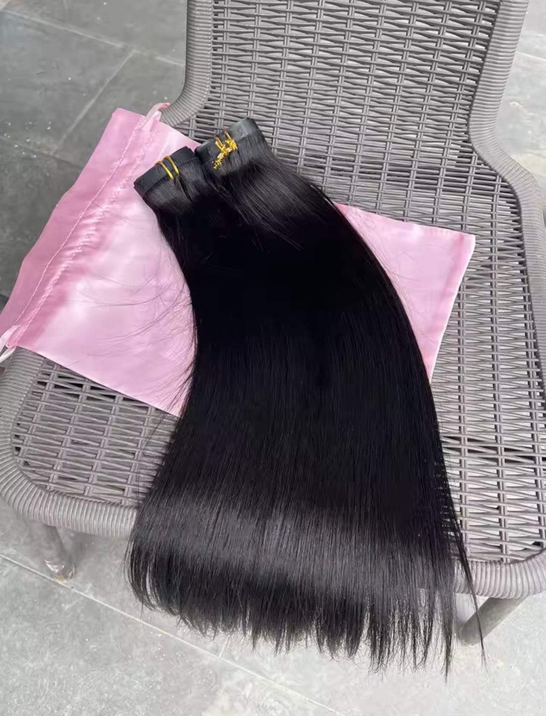 Customer photo review of Extensiones de Cabello 100% Natural©️ Tono #1B Castaño Oscuro