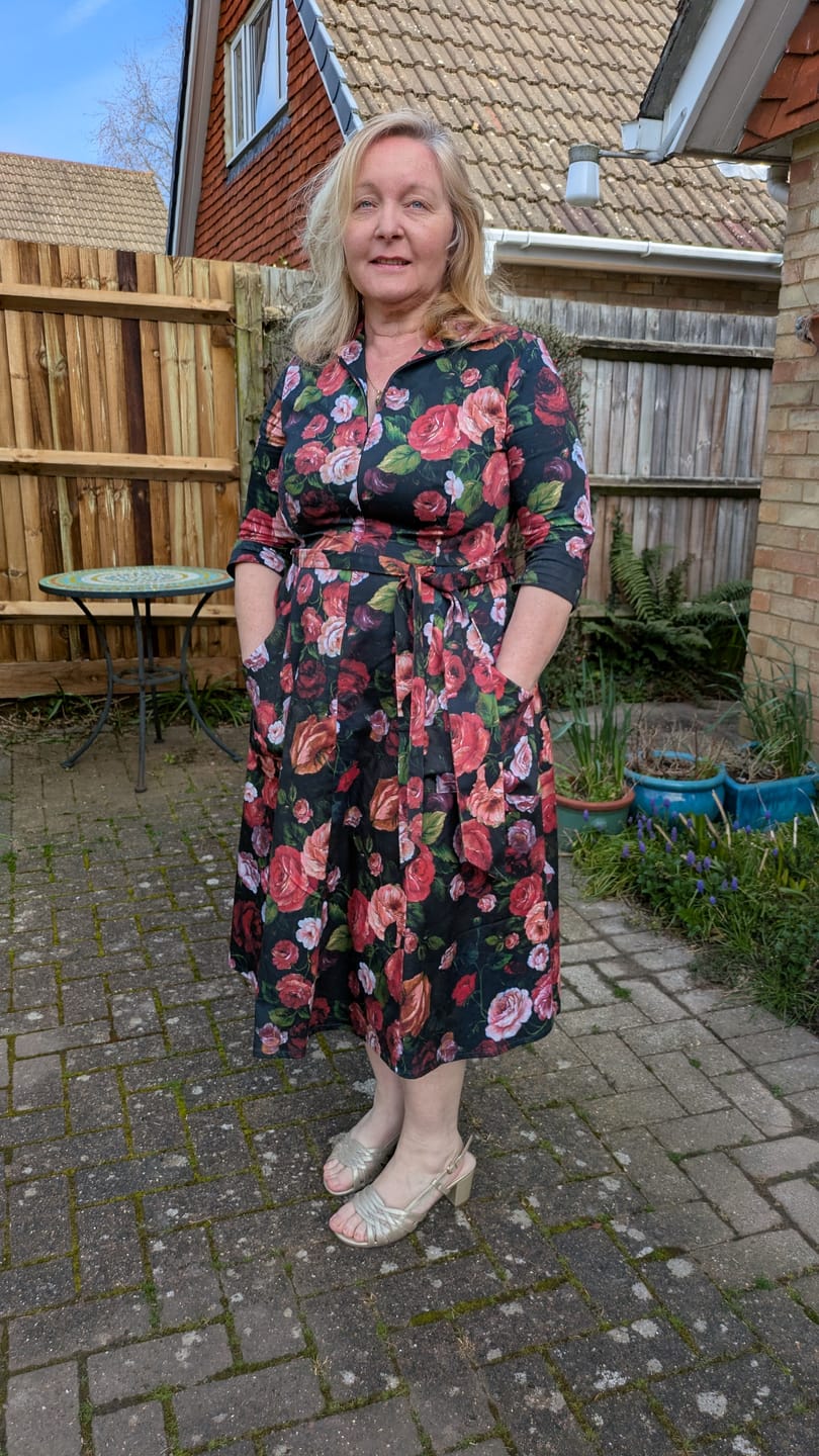 Customer photo review of The 'Zip Pocket' Dress in Old Masters
