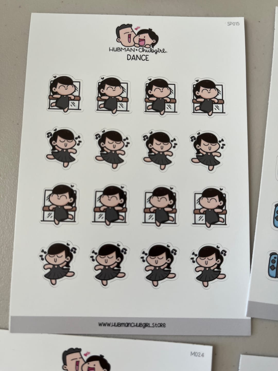 Customer photo review of Dance Planner Stickers