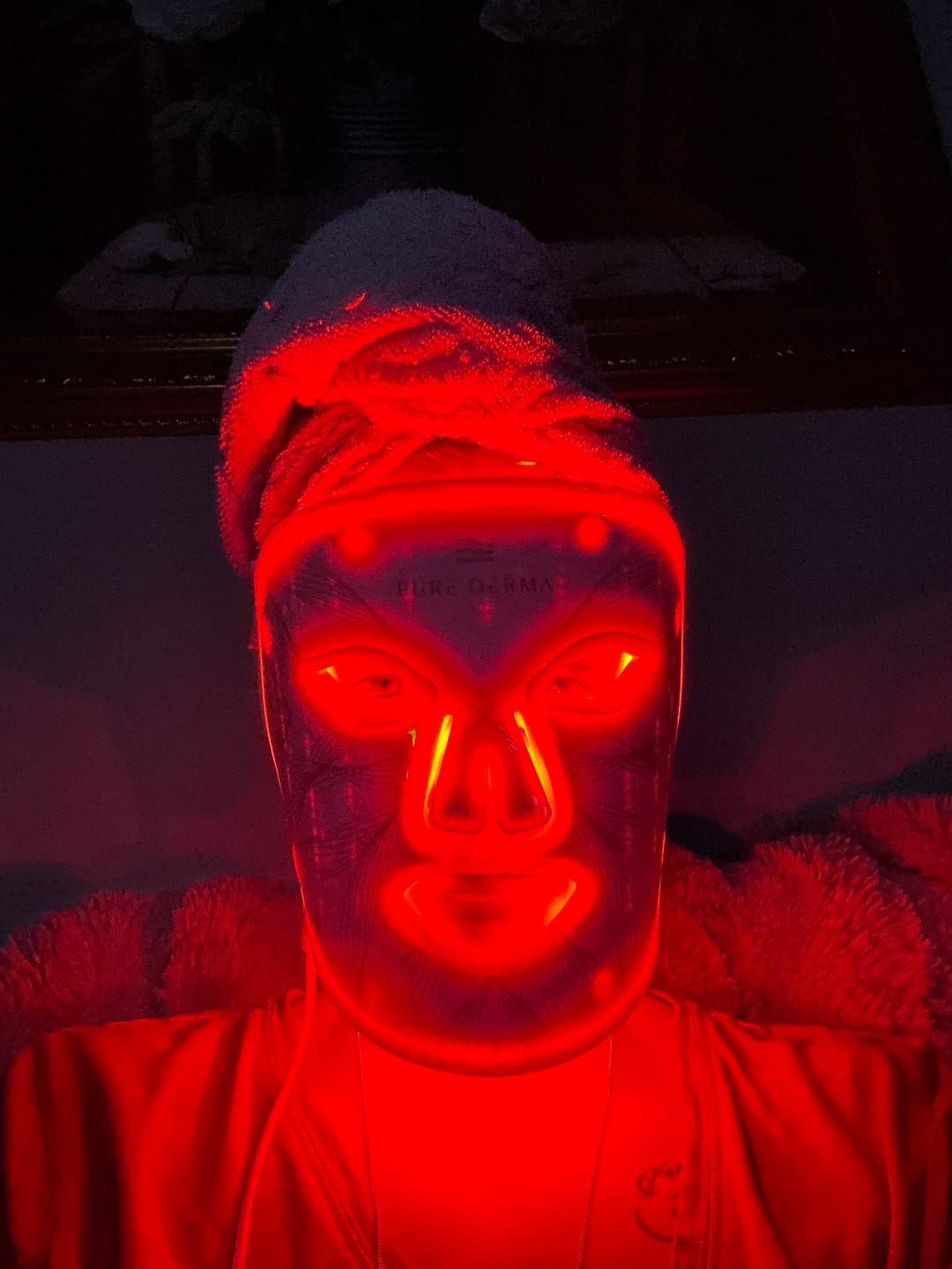 Customer photo review of LED Light Therapy Face Mask