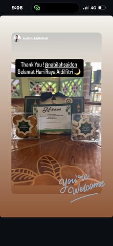 Customer photo review of Qistina Ramadhan Raya Gift Pouch 2026