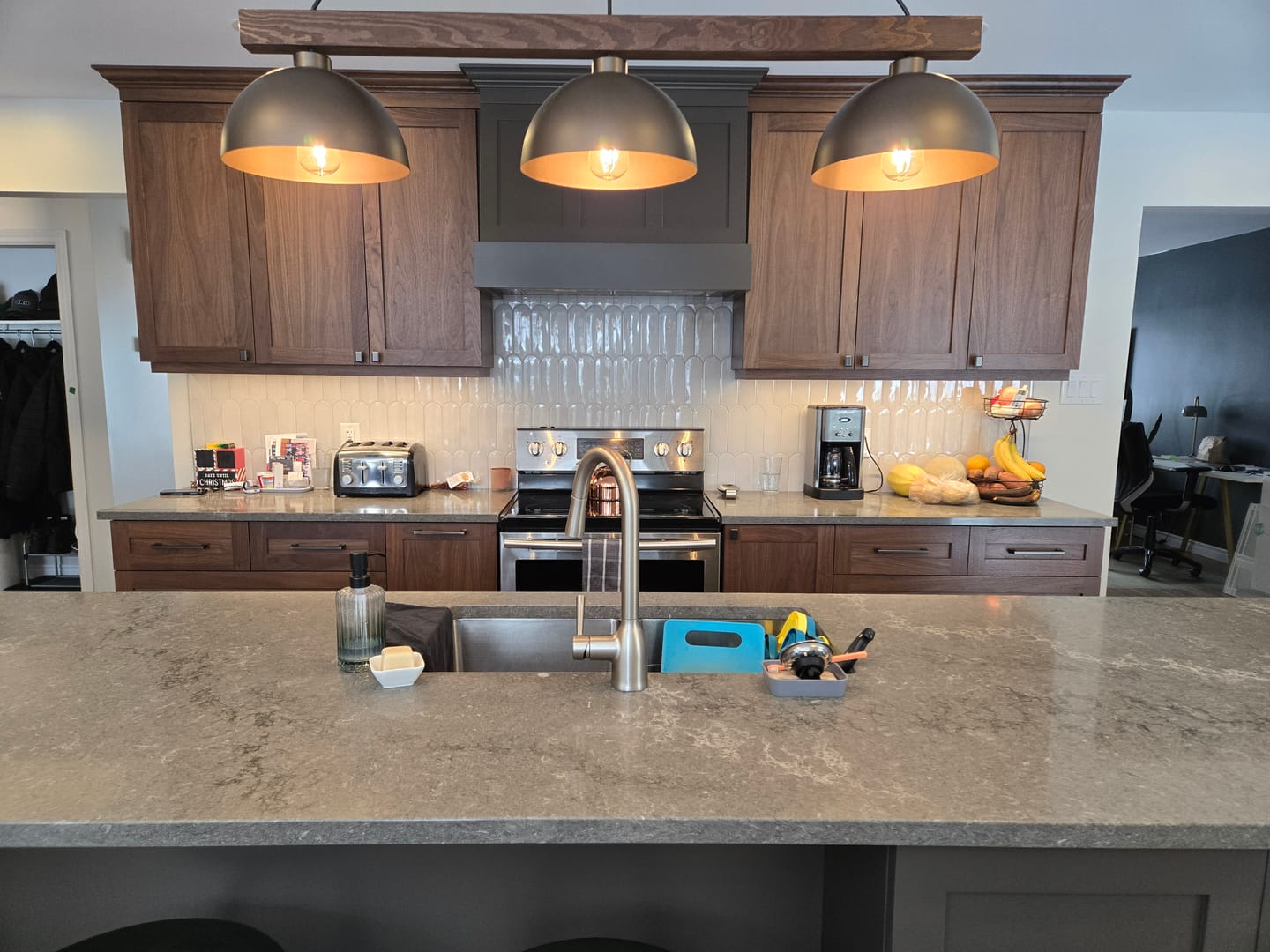 Customer photo review of OSLO Scandinavian 3-Light Pendant Light for Dining Table & Kitchen Island