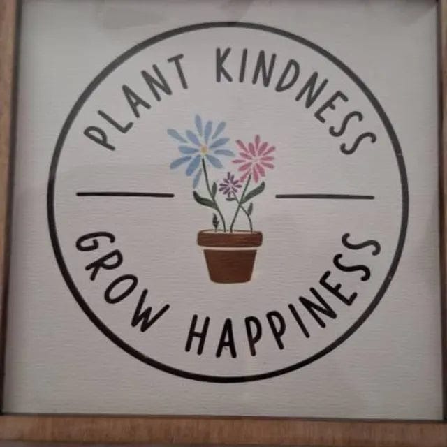 Customer photo review of Mini Framed Spring Sign | Plant Kindness Grow Happiness