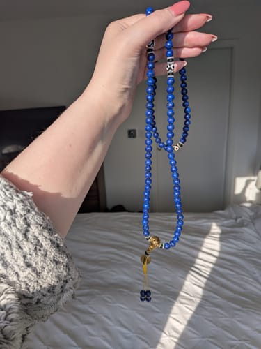 Customer photo review of Lapis Lazuli Third Eye Mala