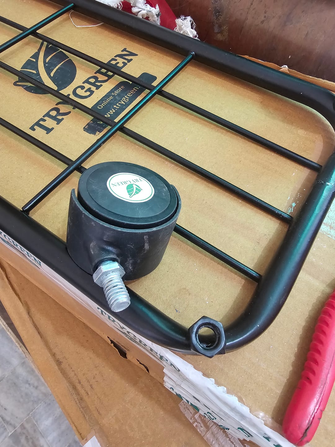 Customer photo review of TryGreen Ivy Wheel Rolling Plant Stand for Planters