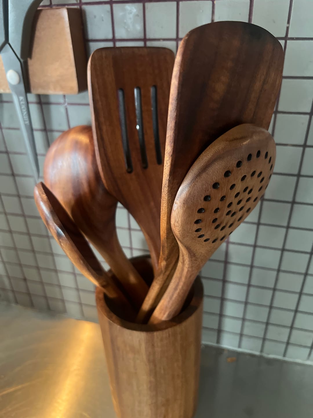 Customer photo review of Hälsa Trä Natural Wood Utensil Set