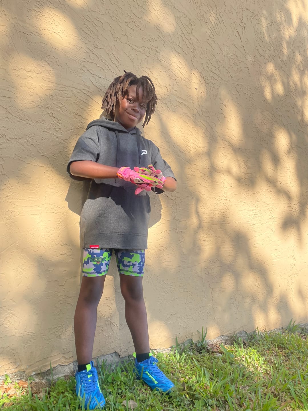 Customer photo review of Kool-Aid 'Great Bluedini' Football Cleats - Quantum Speed by Phenom Elite