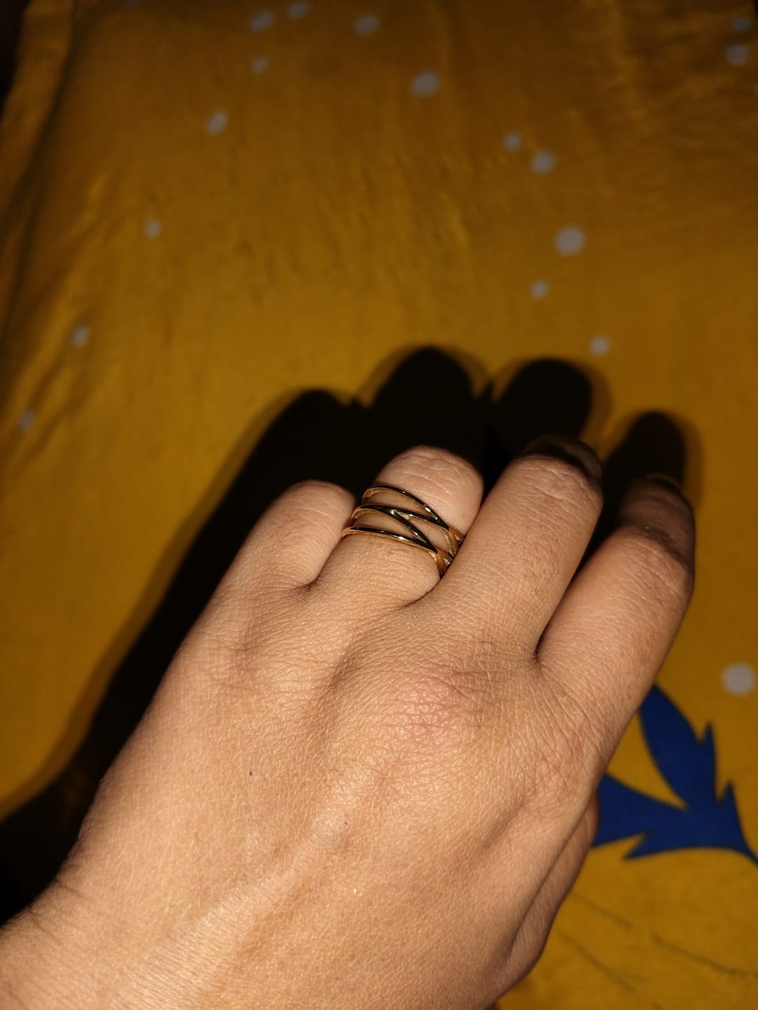 Customer photo review of Twist Cross Cage Ring