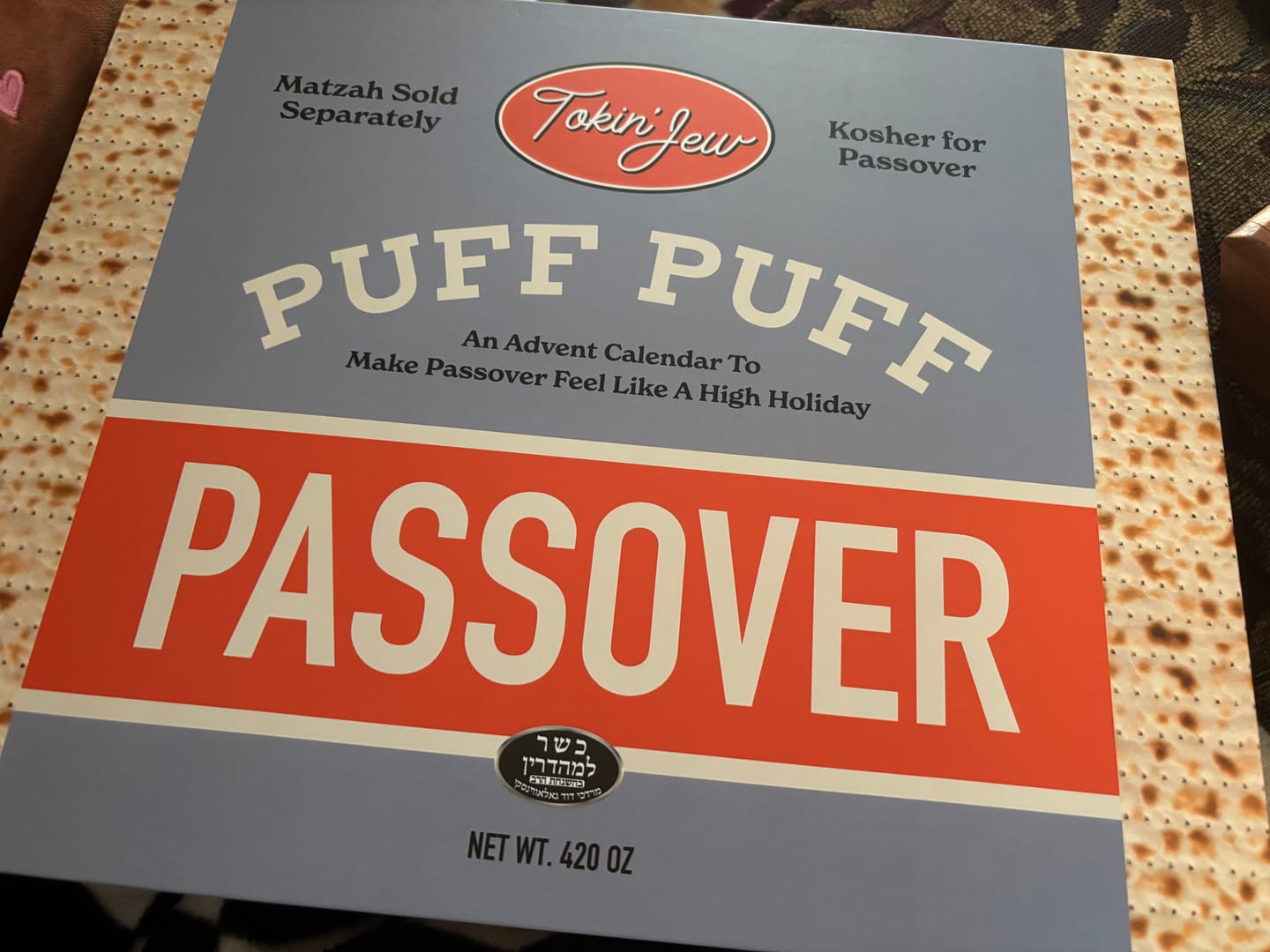 Customer photo review of Puff Puff Passover Advent Calendar