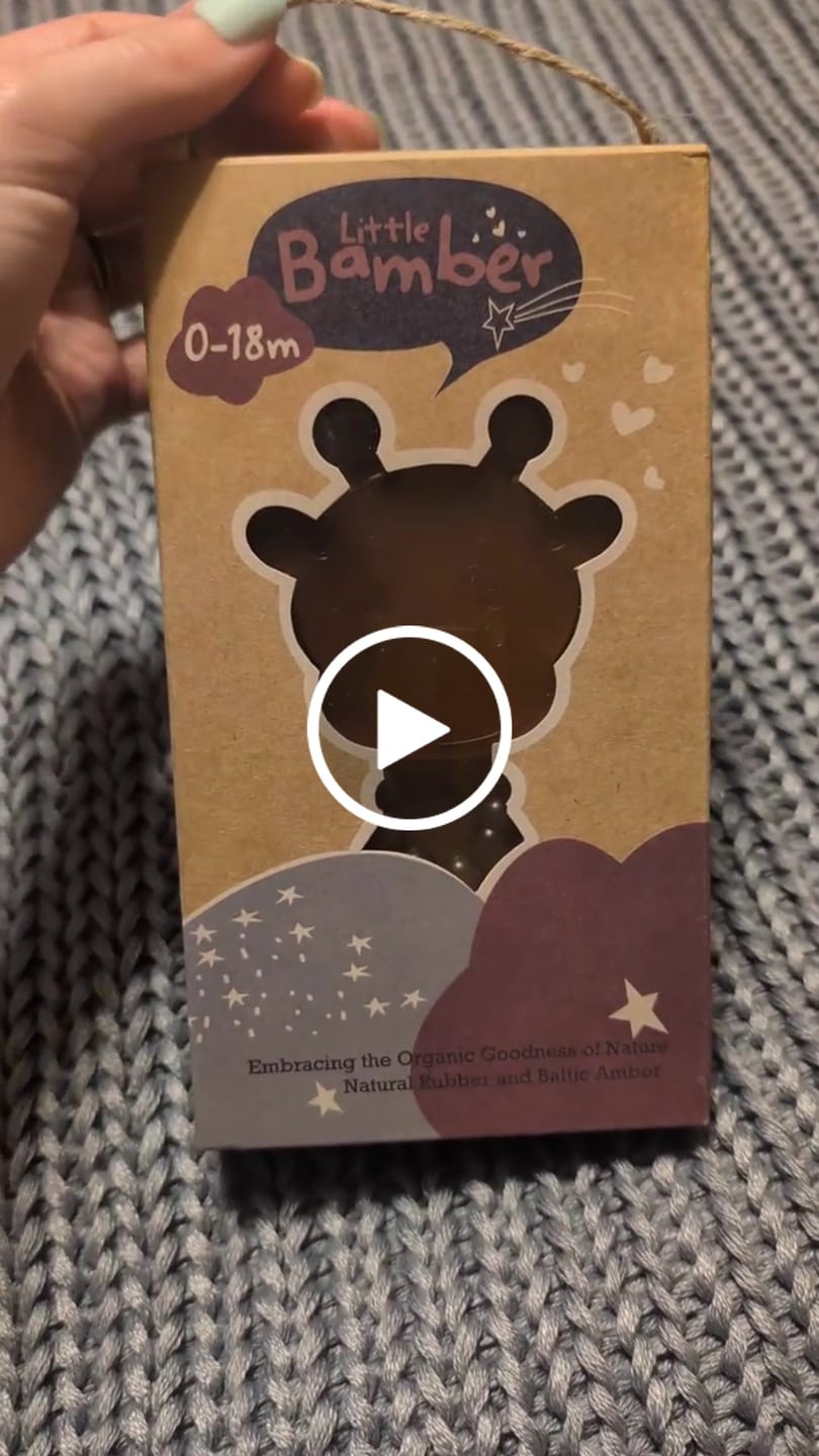 Customer video review of The Little Bamber - Natural Rubber & Baltic Amber Teething Toy