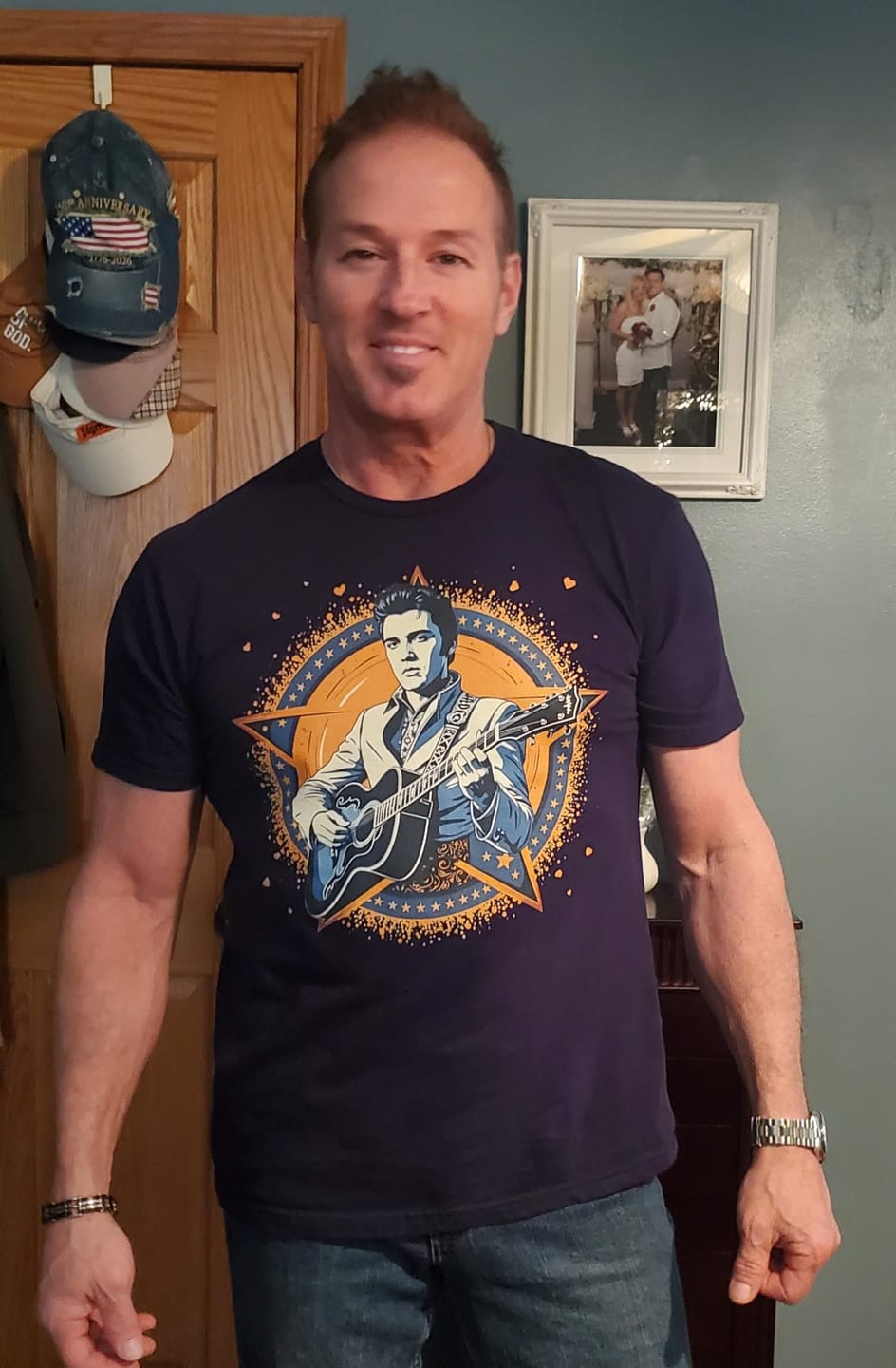 Customer photo review of Electric Elvis T-Shirt