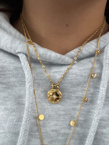 Customer photo review of Sasha Compass Necklace